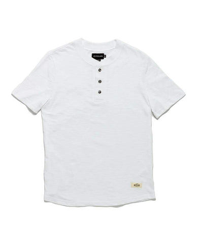 White Slub  S/S Henley