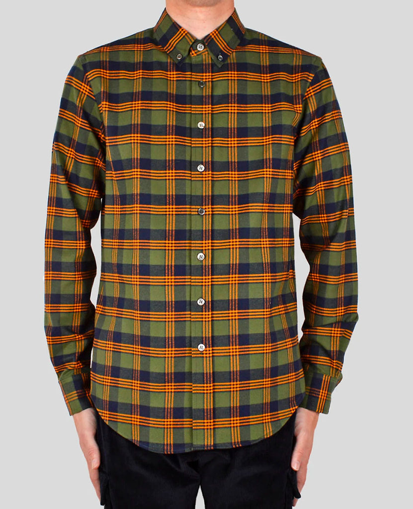 Outclass Hunter Hunter Plaid Flannel Shirt | Outclass | Bricks and Bonds