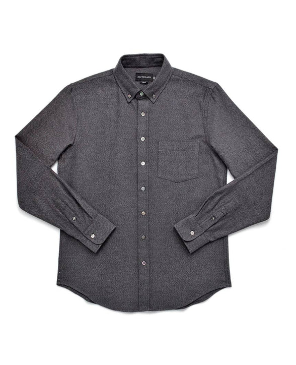 Graphite Twill Flannel Shirt | Outclass | Bricks and Bonds