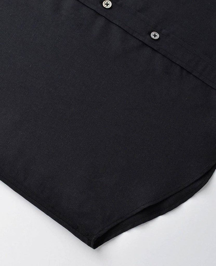 Linen S/S Shirt Black data-zoom-image=