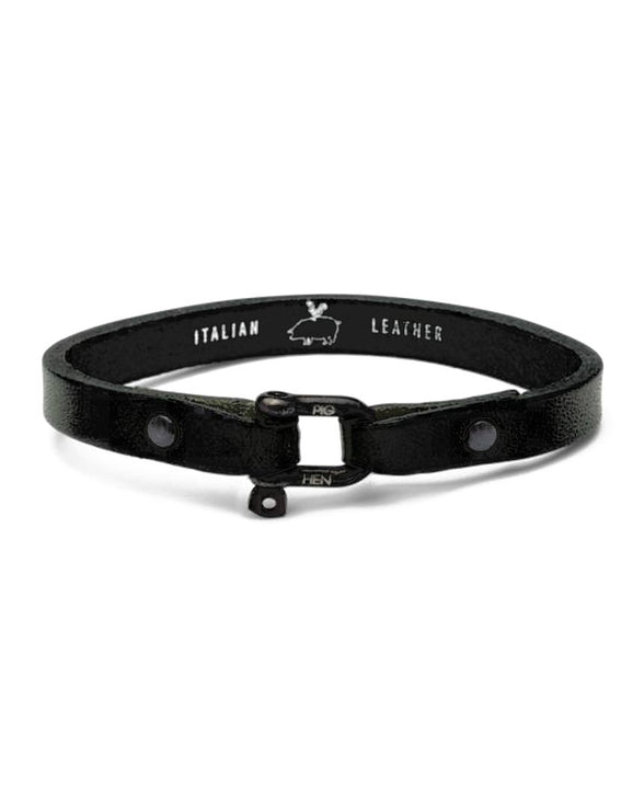 Vicious Vik Leather Black Bracelet data-zoom-image=
