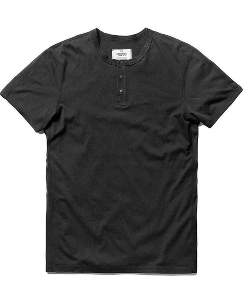 Henley Ringspun Jersey T-Shirt Black