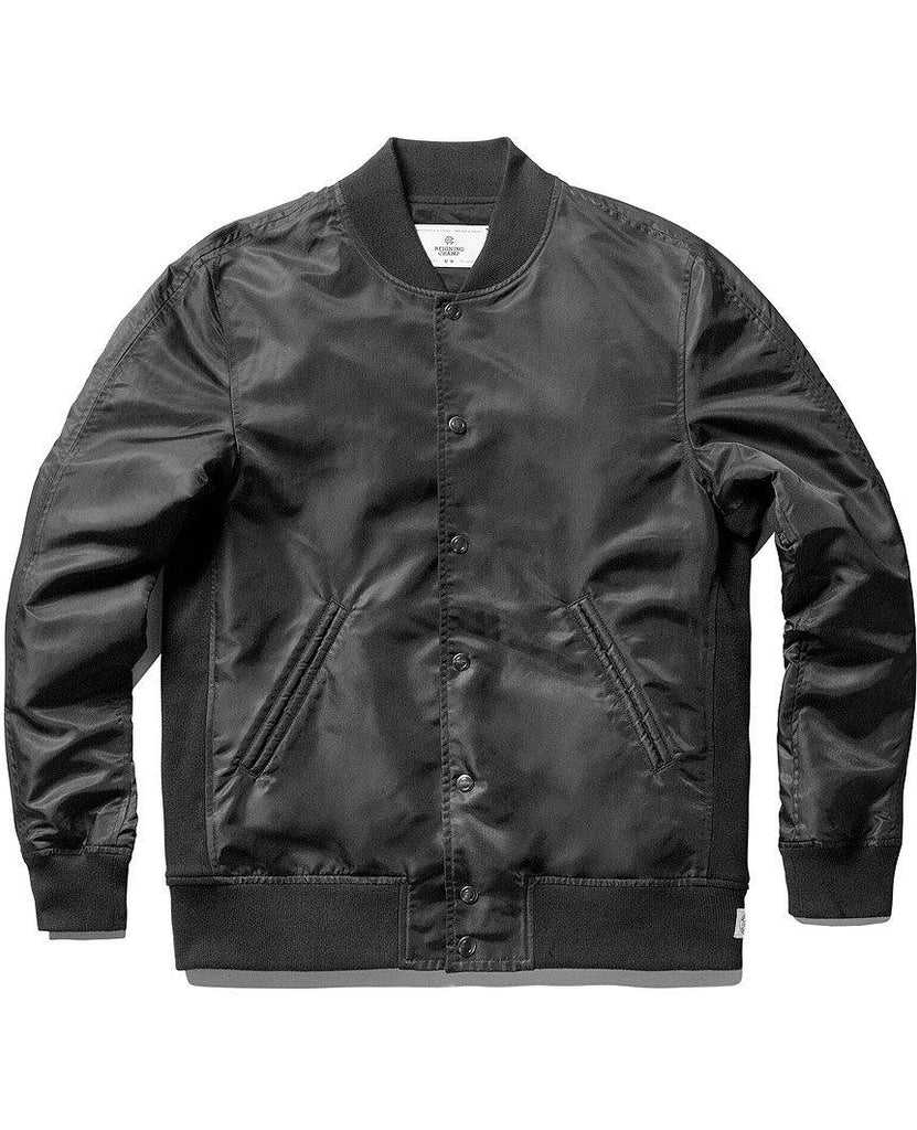 「M」REIGNING CHAMP SATIN STADIUM JACKET Econyl Satin Nylon Stadium Jacket | Reigning Champ