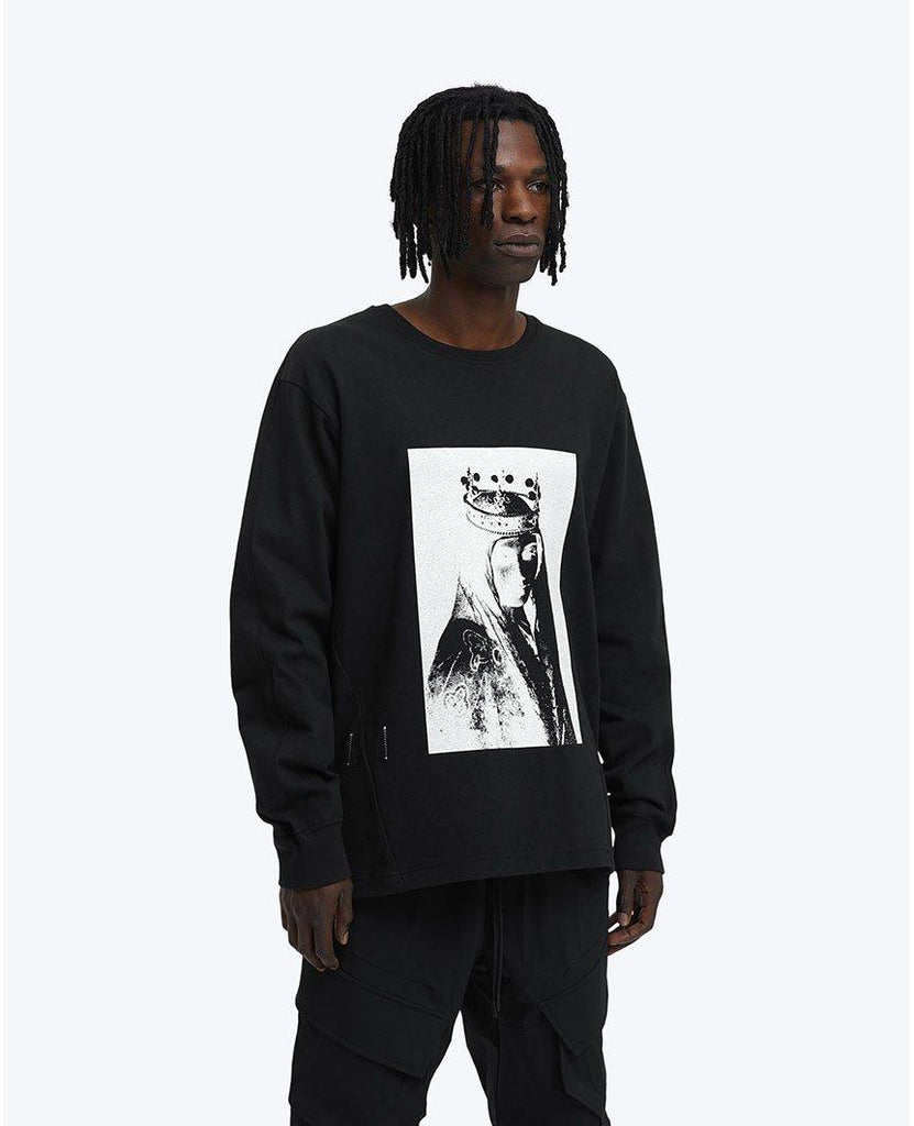 Weeping Eye Long Sleeve Heavyweight T-Shirt Black data-zoom-image=