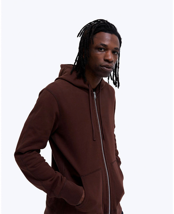 Midweight Terry Full Zip Hoodie Earth | Reigning Champ | Bricks