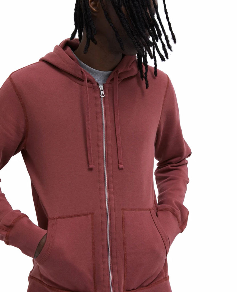 Lightweight Terry Full Zip Hoodie Russet data-zoom-image=