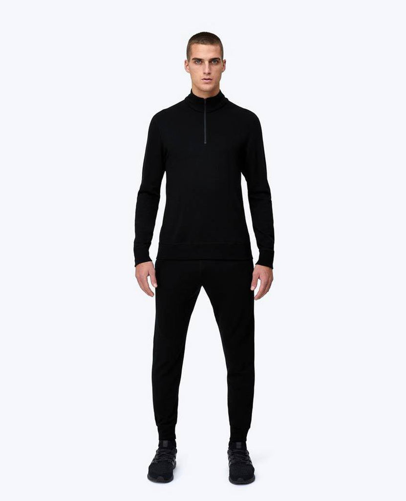 Half Zip Pullover Merino Black data-zoom-image=