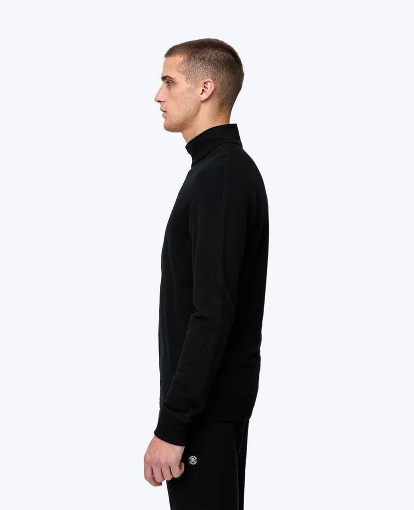 Half Zip Pullover Merino Black data-zoom-image=