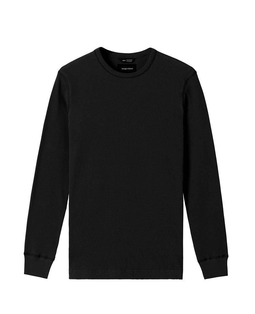 Thermal Long Sleeve Black Wings+Horns Bricks and Bonds