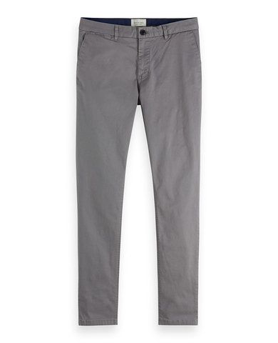Stuart Stretch Cotton Chinos Regular Slim Fit  Grey
