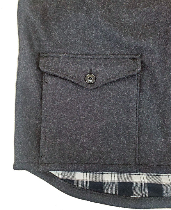 Charcoal Wool Field Vest data-zoom-image=