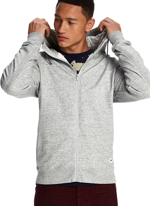 Sweat Zip-Through Hoodie Grey Melange | Scotch And Soda | Bricks and Bonds