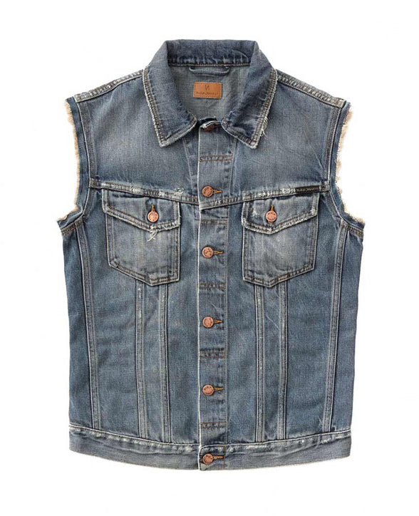 Willy Vest Shimmering Indigo Denim | Nudie Jeans | Bricks and Bonds